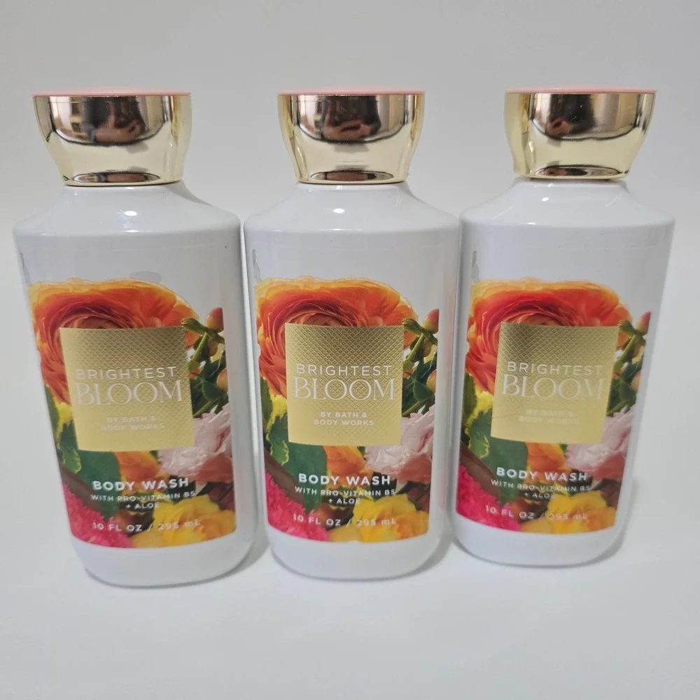 Bath & Body Works Brightest Bloom Body Wash‎ 3-Pack 10oz Each Discontinued Scent